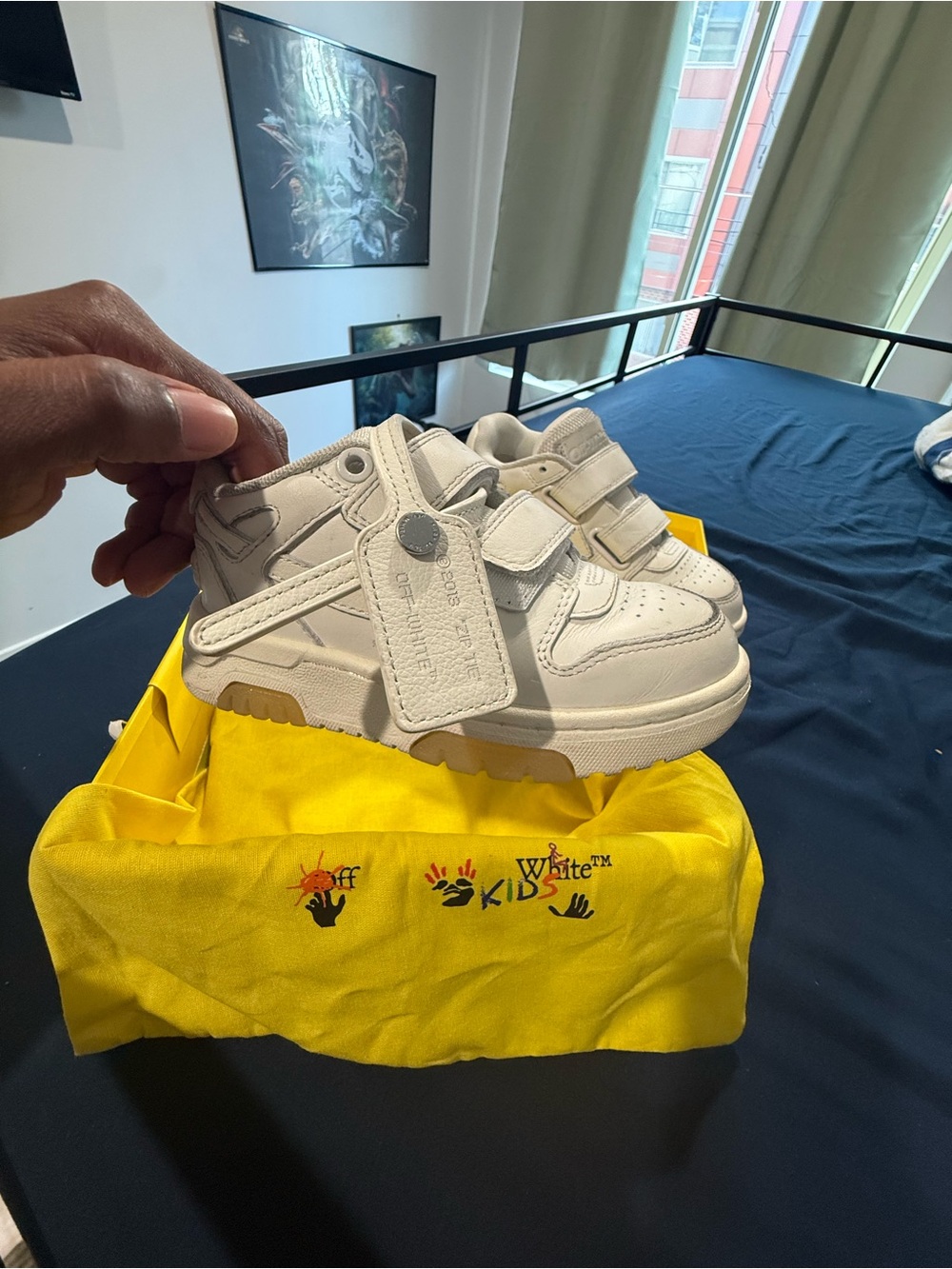 Off-White Kids White Velcro Sneakers